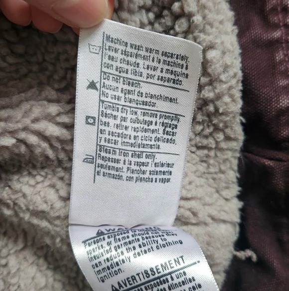 Carhartt Y2K Purple Brown Heavy Hooded Chore Utility Coat RN 14806 Size Small - Picture 14 of 14